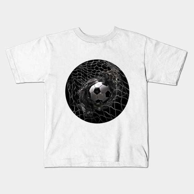 Soccer ball Splash Kids T-Shirt by Carrie Ann's Collection